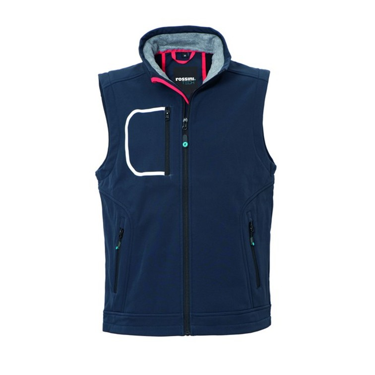 GILET SOFTSHELL ZACK COLORIS BLEU TAILLE XXL.