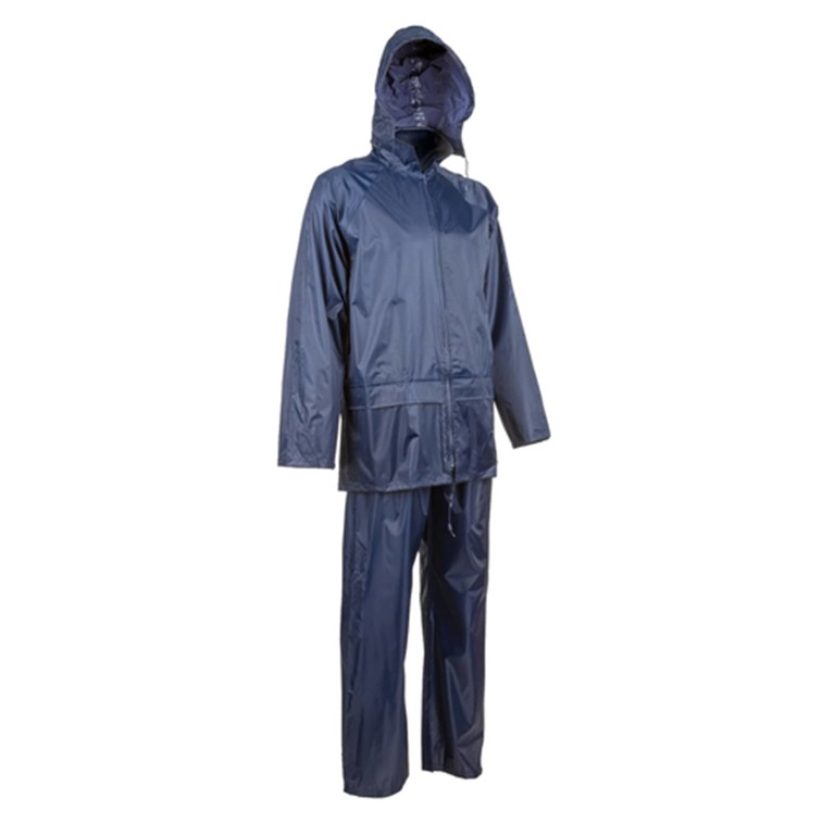ENSEMBLE SOUPLE VESTE + PANTALON DE PLUIE POLYESTER BLEU MARINE L