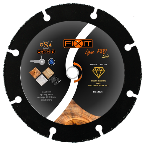 DISQUE CARBURE BOIS PLATRE PVC Ø76MM