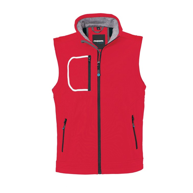 GILET SOFTSHELL ZACK COLORIS ROUGE TAILLE XXL.