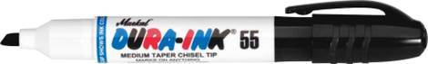 MARQUEUR NOIR POINTE BISEAUTEE MOYENNE DURA-INK 55