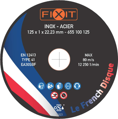 FRENCH DISQUE A TRONCONNER ACIER/INOX 1MMX125MM