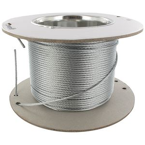 CABLE ACIER GALVANISE 7 BRINS Ø2.5MM BOBINE DE 50M