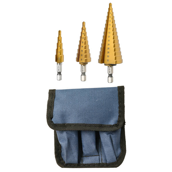 COFFRET DE FORETS ETAGES HSS POUR TOLES JUSQU A 5MM 3 PCS